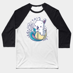 Kawaii Cute bunny with Vessel saying "I'm not afraid of Storm" Baseball T-Shirt